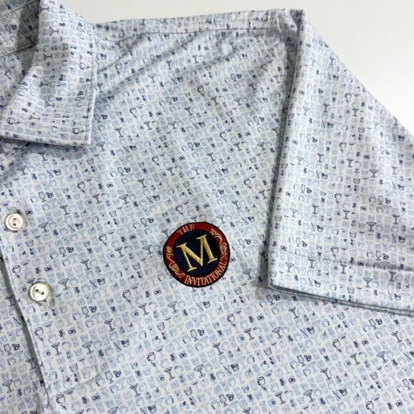 Peter Millar Lil' Friday Performance Golf Jersey Polo 'The M Invitational' Med. - Picture 2 of 6